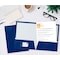 Better Office Products 2 Pocket Glossy Laminated Paper Folders Portfolio Letter Size, Blue, 25PK 80182 - alternate 3